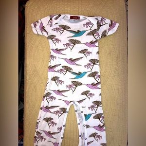 {Milkbarn} 12-18 mo. Organic Snap Playsuit